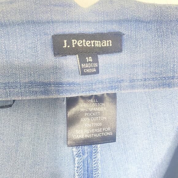 J. Peterman Light Blue Wash High Waist Wide Leg Two Pocket Jeans Size 14 - Picture 6 of 6